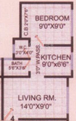 RNA Vikas (1BHK+1T (595 sq ft) 595 sq ft)