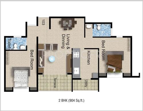 SM Shri Vallabh (2BHK+2T (904 sq ft) 904 sq ft) SM Shri Vallabh (2BHK+2T (904 sq ft) 904 sq ft)