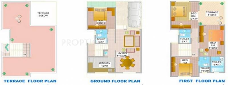 Shroff Soleno Villas Floor Plan (4BHK+4T)