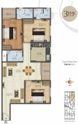 Kotecha Royal Castle (3BHK+3T (1,585 sq ft) 1585 sq ft) Kotecha Royal Castle (3BHK+3T (1,585 sq ft) 1585 sq ft)