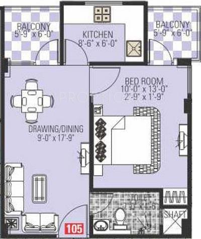 Arihant Arihant Palm (1BHK+1T (663 sq ft) 663 sq ft)