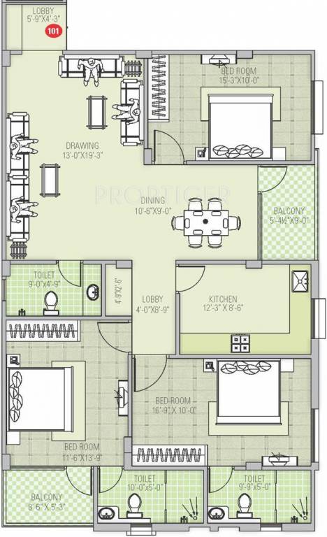 Kotecha Classic Residency (3BHK+3T (1,825 sq ft) 1825 sq ft) Kotecha Classic Residency (3BHK+3T (1,825 sq ft) 1825 sq ft)