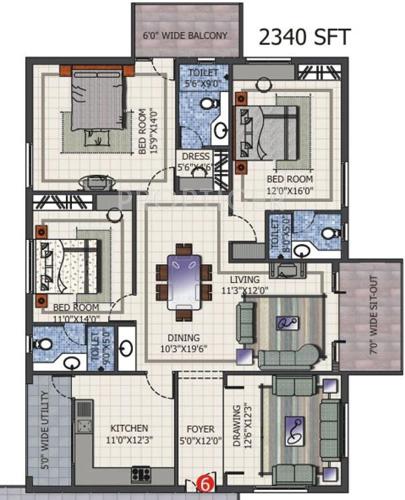 Vishnu Vishnu Splendor (3BHK+3T (2,340 sq ft) 2340 sq ft) Vishnu Vishnu Splendor (3BHK+3T (2,340 sq ft) 2340 sq ft)