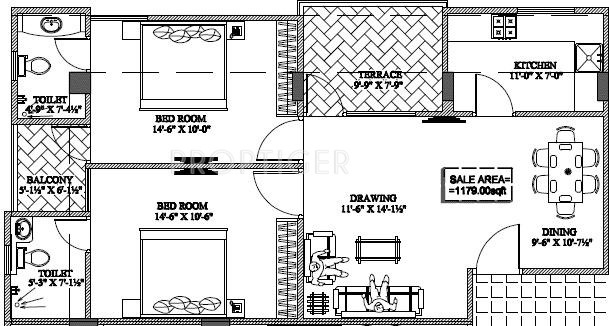 Kotecha Royal Florence (2BHK+2T (1,179 sq ft) 1179 sq ft)