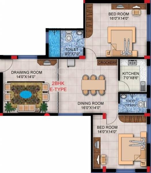  Arpan (2BHK+2T (1,400 sq ft) 1400 sq ft)