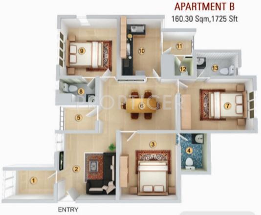 Plama Fortune (3BHK+3T (1,725 sq ft) 1725 sq ft) Plama Fortune (3BHK+3T (1,725 sq ft) 1725 sq ft)