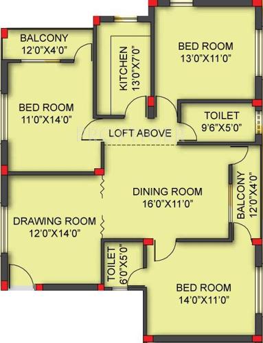 Ashiyana (3BHK+3T (1,775 sq ft) 1775 sq ft) Ashiyana (3BHK+3T (1,775 sq ft) 1775 sq ft)