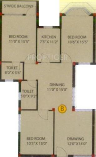 Prativa Enclave (3BHK+3T (1,495 sq ft) 1495 sq ft) Prativa Enclave (3BHK+3T (1,495 sq ft) 1495 sq ft)