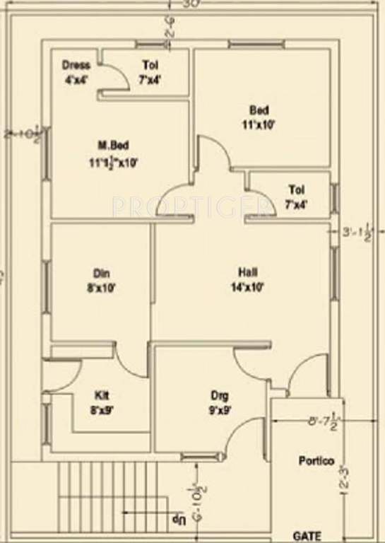 Dream Dream City Villas (2BHK+2T (1,050 sq ft) 1050 sq ft)