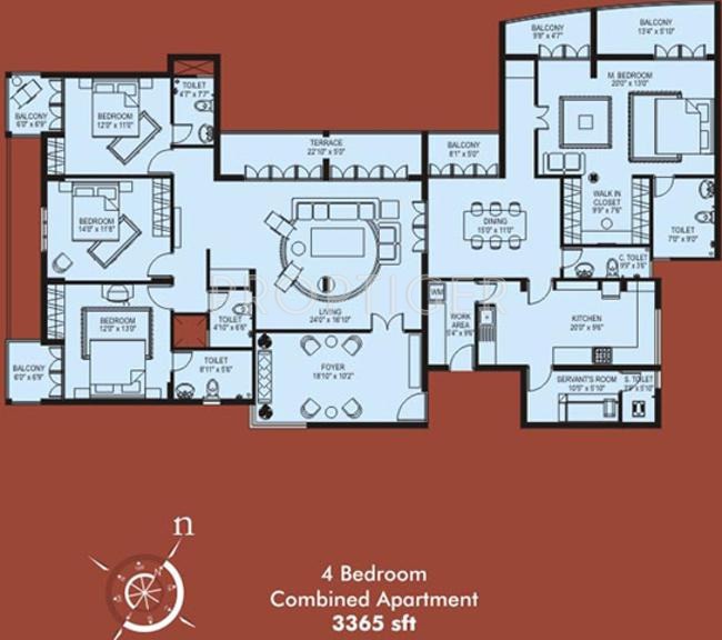 Plama Icon (4BHK+5T (3,365 sq ft) + Servant Room 3365 sq ft)