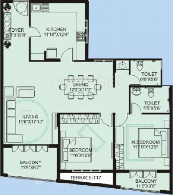 Plama Oceanic (2BHK+2T (1,455 sq ft) 1455 sq ft) Plama Oceanic (2BHK+2T (1,455 sq ft) 1455 sq ft)