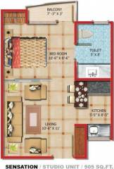 RK Homes (1BHK+1T (505 sq ft) 505 sq ft)