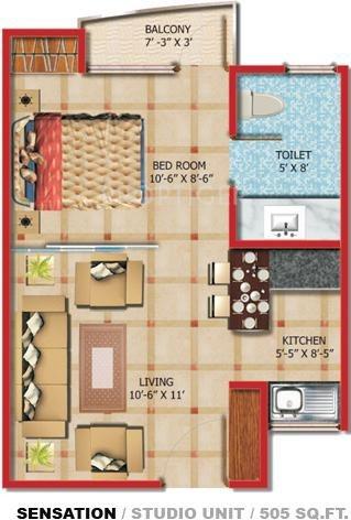 RK Homes (1BHK+1T (505 sq ft) 505 sq ft) RK Homes (1BHK+1T (505 sq ft) 505 sq ft)