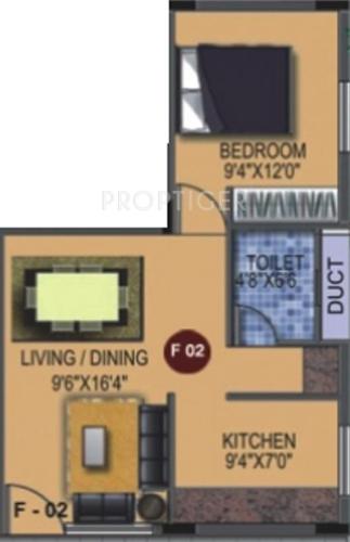 Manito Eshanya (1BHK+1T (650 sq ft) 650 sq ft) Manito Eshanya (1BHK+1T (650 sq ft) 650 sq ft)