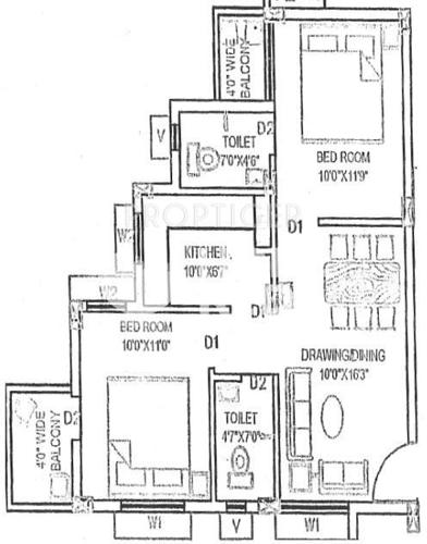 Utkal Chandralok Apartment (2BHK+2T (900 sq ft) 900 sq ft)