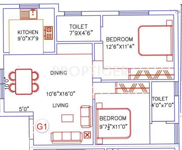 Agni The Pearl (2BHK+2T (971 sq ft) 971 sq ft) Agni The Pearl (2BHK+2T (971 sq ft) 971 sq ft)