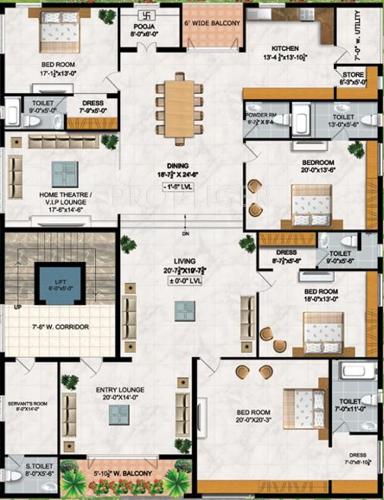 Vamsiram Kaikala Residency (4BHK+5T (5,025 sq ft) + Pooja Room 5025 sq ft)
