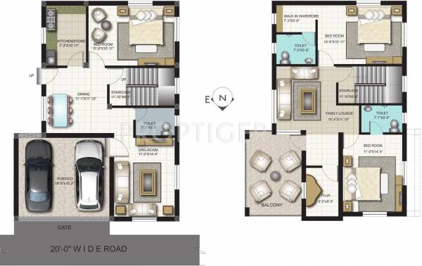 Mars Infraprojects Pvt Ltd Mars Villa (3BHK+3T (2,575 sq ft) + Pooja Room 2575 sq ft)