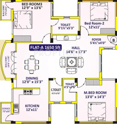 Green Gayathri (3BHK+3T (1,650 sq ft) 1650 sq ft) Green Gayathri (3BHK+3T (1,650 sq ft) 1650 sq ft)