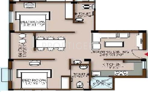 Decor Kanaklata Apartment (2BHK+2T (1,161 sq ft) 1161 sq ft)