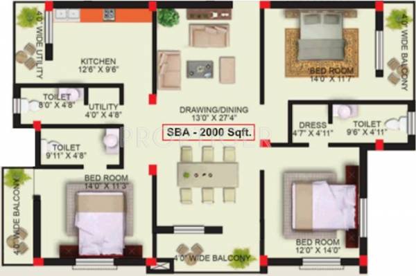 PDN Imperial (3BHK+3T (2,000 sq ft) 2000 sq ft) PDN Imperial (3BHK+3T (2,000 sq ft) 2000 sq ft)