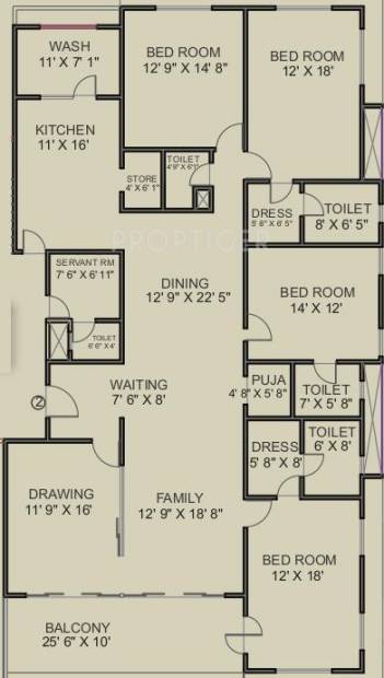 Environ Ariana (4BHK+4T (3,950 sq ft) + Servant Room 3950 sq ft)