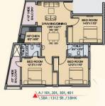 Supratik Ecstacy (3BHK+2T (1,312 sq ft) 1312 sq ft) Supratik Ecstacy (3BHK+2T (1,312 sq ft) 1312 sq ft)