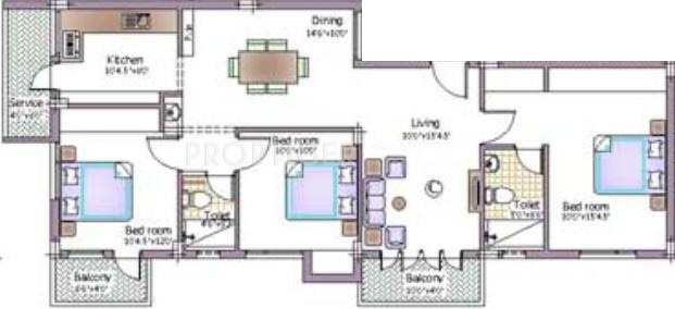 High Gate (3BHK+2T (1,346 sq ft) 1346 sq ft)  High Gate (3BHK+2T (1,346 sq ft) 1346 sq ft)