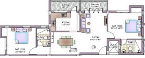 High Gate (2BHK+2T (1,055 sq ft) 1055 sq ft)  High Gate (2BHK+2T (1,055 sq ft) 1055 sq ft)