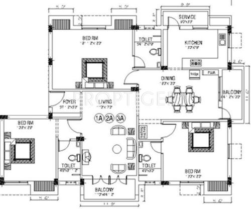  Dutch Village (3BHK+3T (1,723 sq ft) 1723 sq ft)
