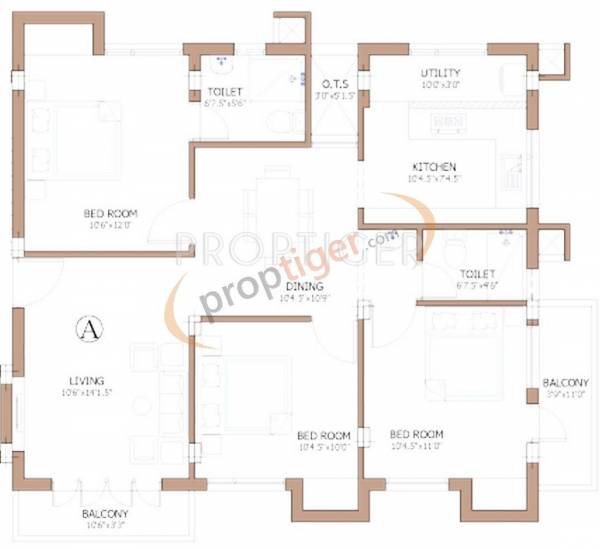 Firm Abhijit (3BHK+2T (1,320 sq ft) 1320 sq ft)