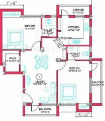  Sri Varu (2BHK+2T (1,051 sq ft)   Pooja Room 1051 sq ft)