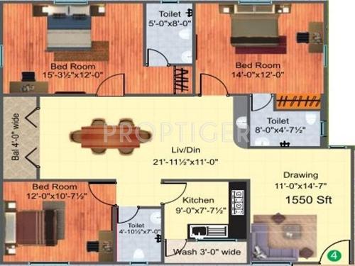Shamshiri Premia Urbana (3BHK+3T (1,550 sq ft) 1550 sq ft) Shamshiri Premia Urbana (3BHK+3T (1,550 sq ft) 1550 sq ft)