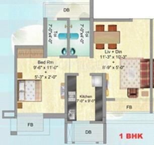 Kanungo Tulip (1BHK+1T (650 sq ft) 650 sq ft)