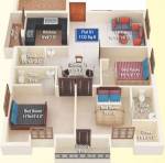 Repute Infinity (3BHK+3T (1,132 sq ft) 1132 sq ft)