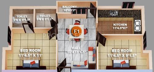 Repute Kingdom (2BHK+2T (759 sq ft) 759 sq ft)