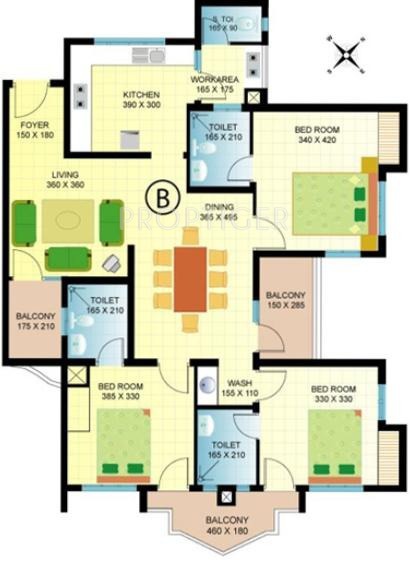 Heera Crescent (3BHK+3T (1,760 sq ft) 1760 sq ft)