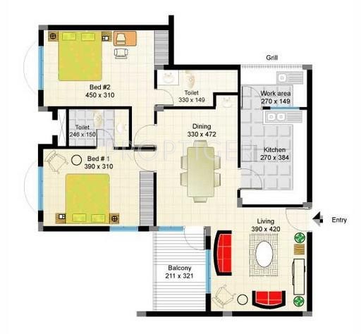 Heera Central (2BHK+2T (1,000 sq ft) 1000 sq ft) Heera Central (2BHK+2T (1,000 sq ft) 1000 sq ft)