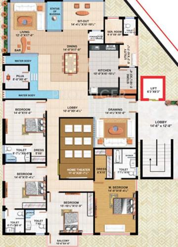 Maruti Cosmos Central (4BHK+4T (4,526 sq ft) + Study Room 4526 sq ft)