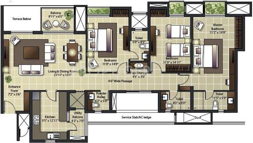 Luxora Treeline Apartment (3BHK+3T (1,485 sq ft) + Pooja Room 1485 sq ft) Luxora Treeline Apartment (3BHK+3T (1,485 sq ft) + Pooja Room 1485 sq ft)