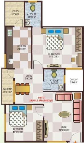 Asrithas Lifestyle (2BHK+2T (940 sq ft) 940 sq ft) Asrithas Lifestyle (2BHK+2T (940 sq ft) 940 sq ft)