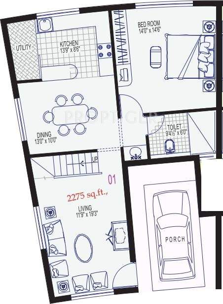Vijay Boulevard Villa (3BHK+3T (2,275 sq ft) 2275 sq ft)