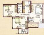 Floor Plan (2BHK+2T) Rajesh Raj Legacy II Floor Plan (2BHK+2T)