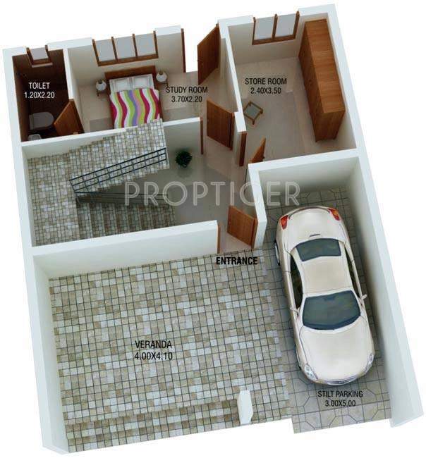 Shantadurga Shreesha Exotica (3BHK+4T (2,959 sq ft) + Study Room 2959 sq ft)