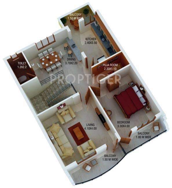 Shantadurga Shreesha Exotica (3BHK+4T (2,959 sq ft) + Study Room 2959 sq ft)