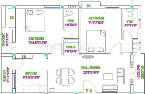 Vinod Malliah (2BHK+2T (1,074 sq ft) 1074 sq ft)