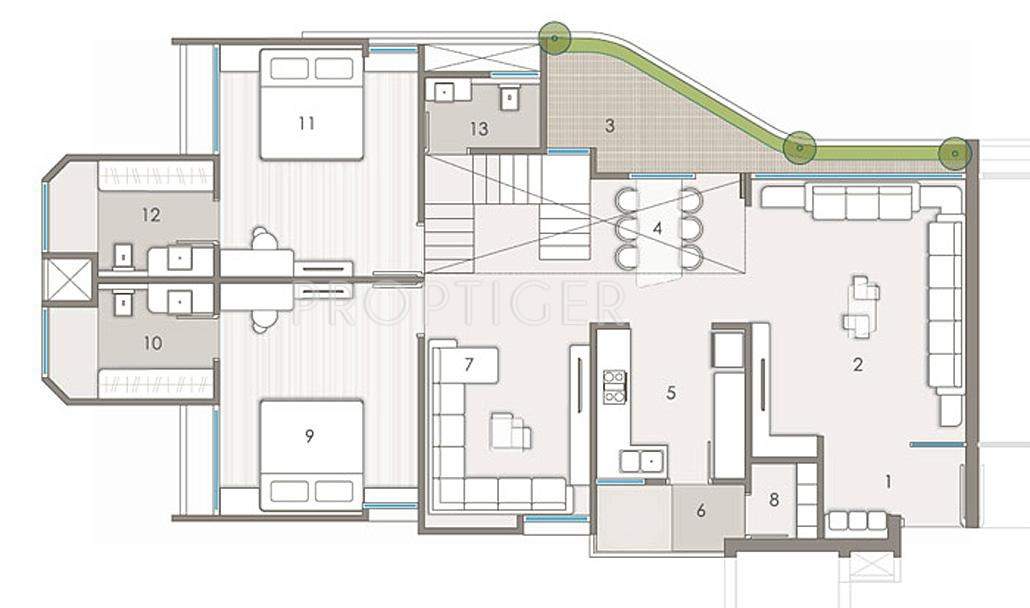 Pawan Vicenza Highbreeze (4BHK+5T (2,900 sq ft) + Servant Room 2900 sq ft)