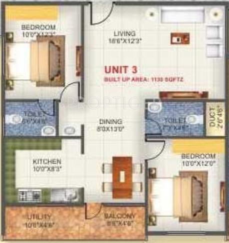 Bhagwan Elite (2BHK+2T (1,130 sq ft) 1130 sq ft)