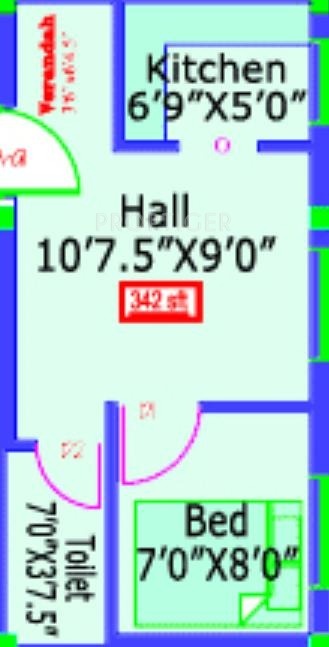 ARRR Noble 3rd Street (1BHK+1T (342 sq ft) 342 sq ft) ARRR Noble 3rd Street (1BHK+1T (342 sq ft) 342 sq ft)