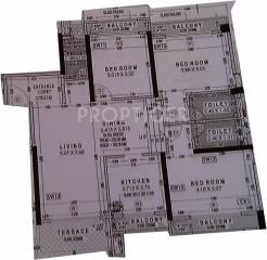 Gajra Bhoomi Paradise (3BHK+3T (1,650 sq ft) 1650 sq ft)